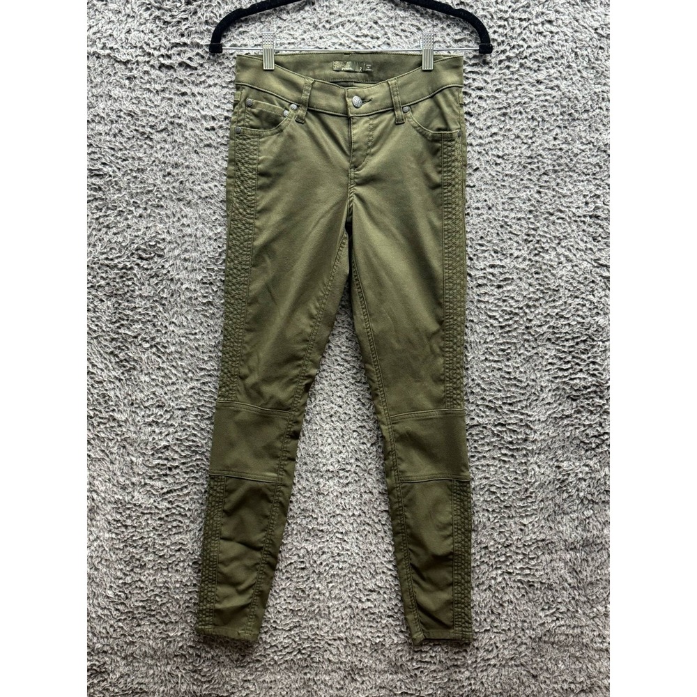 Prana Jenna Moto Skinny Leg Outdoor Nylon Pants Green Womens Size 2